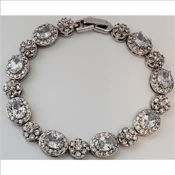 No Reserve Simulated Diamond Bracelet