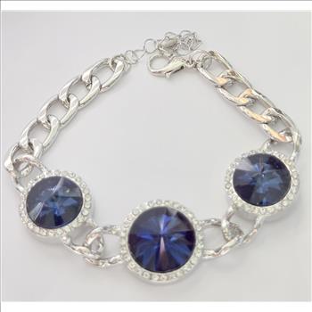 No Reserve Sapphire & Austrian Crystal Bracelet