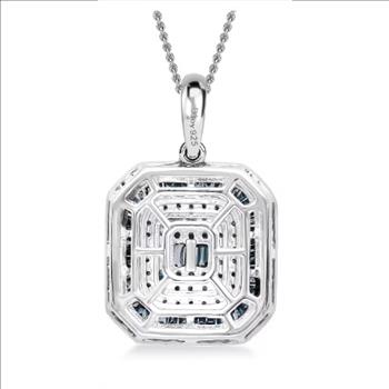 No Reserve 1.55 ct Natural Diamond Pendant & Chain Necklace