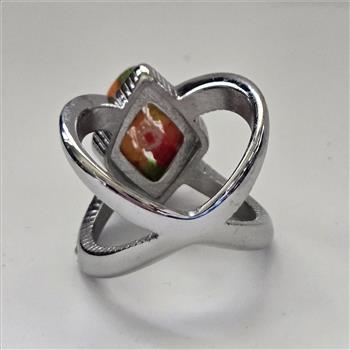 No Reserve Multi Color Millefiori Ring Size 7