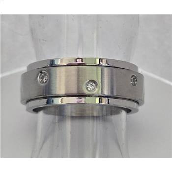 No Reserve Simulated Diamond Band Ring Size 8
