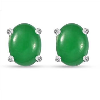 No Reserve Natural Jade Stud  Earrings