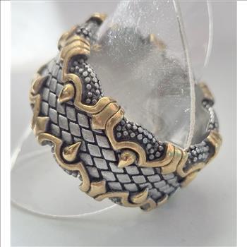 No Reserve Stainless Steel 2 Tone Claw Ring Size 6