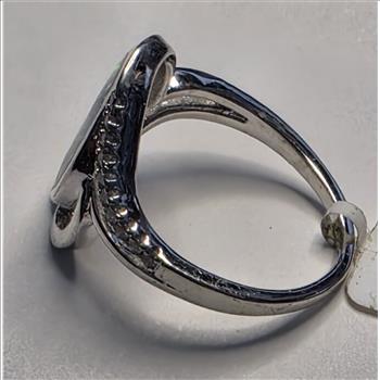 No Reserve  Opal & Zircm Ring Size 6
