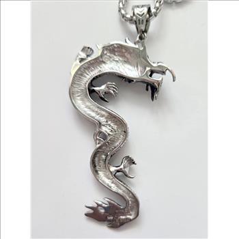 No Reserve Dragon Pendant & Chain Necklace
