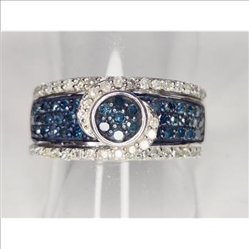 No Reserve 1.01 ct Natural Blue Diamond Ring Size 6