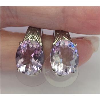 No Reserve Natural Amethyst Earrings