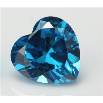 No Reserve VVS Natural London Blue Topaz Heart Cut Loose Gemstone