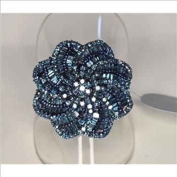 No Reserve 1.51 ct Natural Blue Diamond Ring Size 8