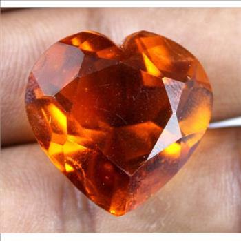 No Reserve VVS Natural Citrine Heart Cut Loose Gemstone