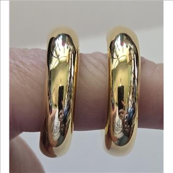 No Reserve 18k Yellow Gold /316L Stainless Steel Earrings