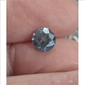 No Reserve 1.05 ct Natural Blue Diamond Round Cut Loose Gemstone