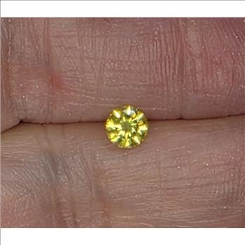 No Reserve .VS2 .41 ct Natural Champagne Diamond Round  Cut Loose Gemstone