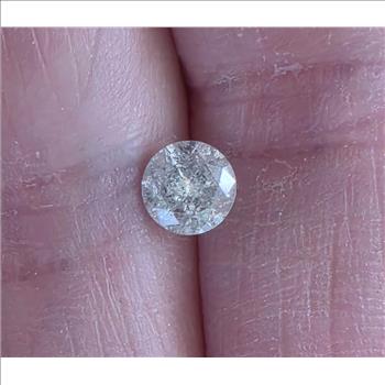 No Reserve .62 ct Natural Diamond Round Cut Loose Gemstone