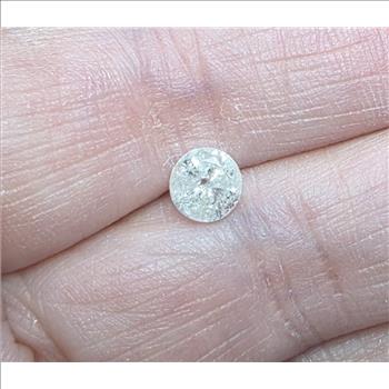 No Reserve .85 ct Natural Diamond Round Cut Loose Gemstone