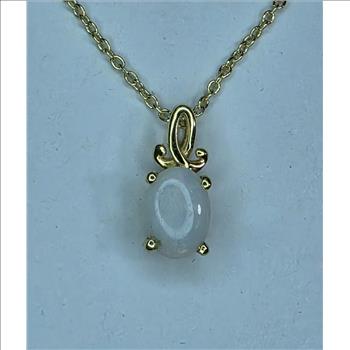 No Reserve Natural Opal Pendant & Chain Necklace