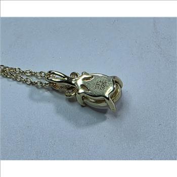 No Reserve Natural Opal Pendant & Chain Necklace
