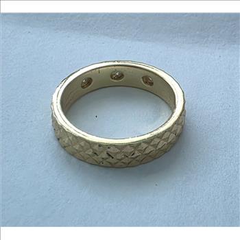 No Reserve Natural DIamond 3 Stone Ring Size 8