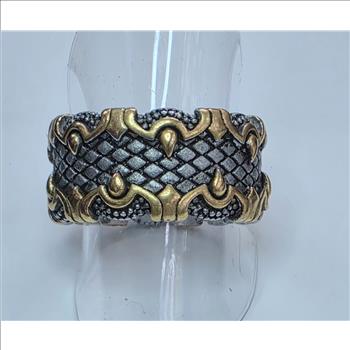 No Reserve 2 Tone 316L Stainless Steel Claw Ring Size 7