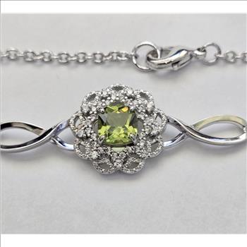 No Reserve Peridot & Topaz Bracelet