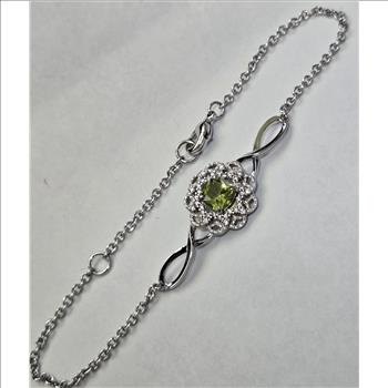 No Reserve Peridot & Topaz Bracelet