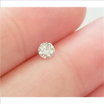 No Reserve .20 Natural Diamond Round Cut Loose Gemstone
