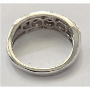 No Reserve Natural Sapphire & Zircon Ring Size 5