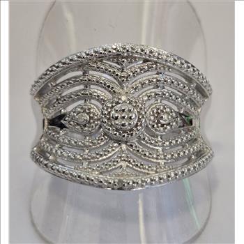 No Reserve Natural Diamond Ring Size 6