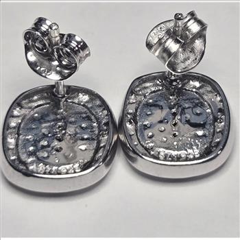 No Reserve Natural Blue Diamond Earrings