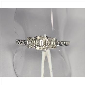 No Reserve .25 ct Natural Diamond Ring Size 9