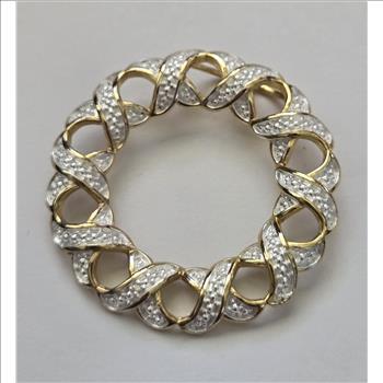 No Reserve Natural Diamond Circle Slide Pendant