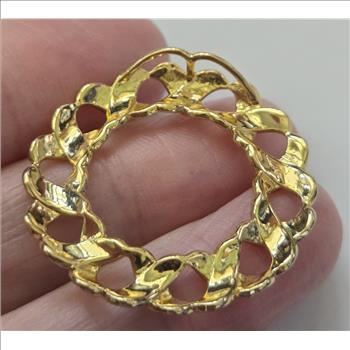 No Reserve Natural Diamond Circle Slide Pendant