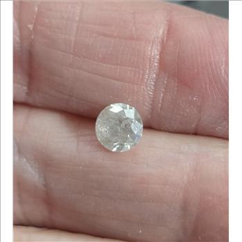 No Reserve .71 Ct Natural Diamond Round Cut Loose Gemstone