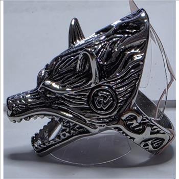 No Reserve  3D Wolf Ring Size 11