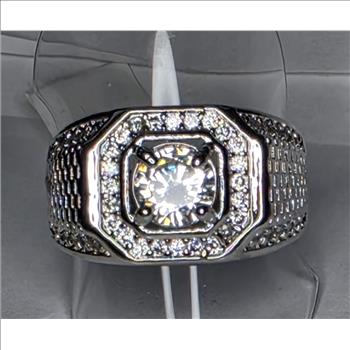 No Reserve  Simulated Diamondl Ring Size 10
