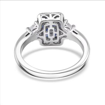 No Reserve Natural Sapphire & Zircon Ring Size 10