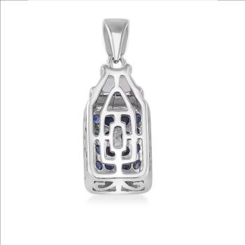 No Reserve Natural Sapphire & Zircon Pendant