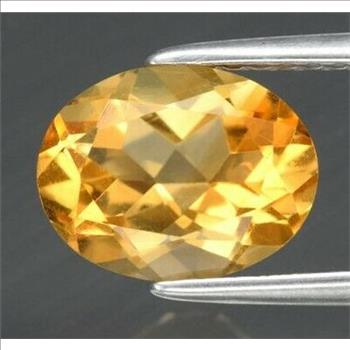 No Reserve VVS 3.38 ct Natural Citrine Oval Cut Loose Gemstone