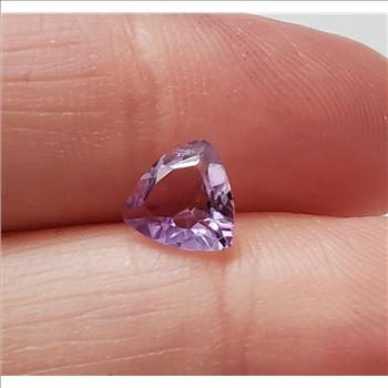 No Reserve VVS 7mm Natural Amethyst Trillion Cut Loose Gemstone