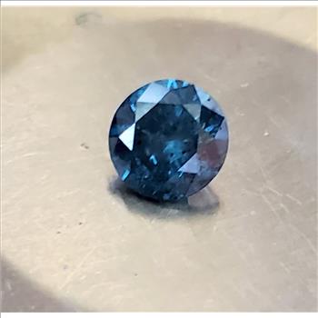 CERTIFIED 1.06 ct Natural Blue Diamond Round Brilliant Cut Laser Inscribed Loose Gemstone