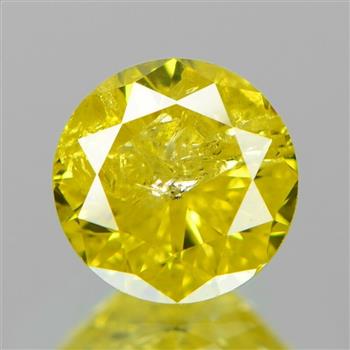 .46 ct Natural Yellow Diamond Round Cut Loose Gemstone