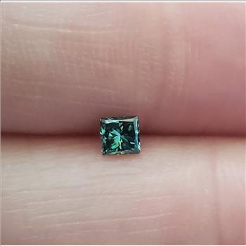 .21 ct Natural Blue Diamond Princess Cut Loose Gemstone