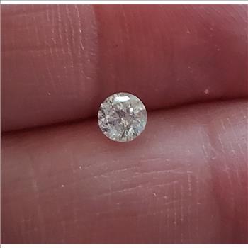 No Resrve .66 ct Natural Diamond Round Cut Loose Gemstone