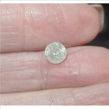 No Resrve .80 ct Natural Diamond Round Cut Loose Gemstone