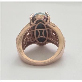 No Resrve.10.27 c Natural  Matrix Chestnut Brine Turquoise Solitaire Ring Size 6