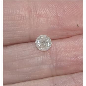 No Resrve .51 ct Natural Diamond Round Cut Loose Gemstone