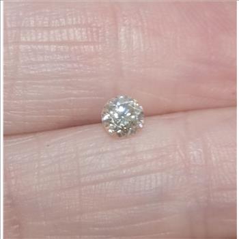 No Resrve .31 ct Natural Champagne Diamond Round Cut Loose Gemstone