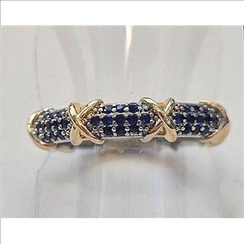 No Reserve Sapphire Eternity band Ring Size 8