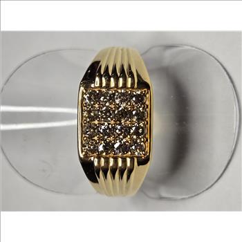 No Reserve .51 ct Natural Diamond Ring Size 12