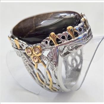 No Reserve Natural Tigers Eye  Ring Size 7